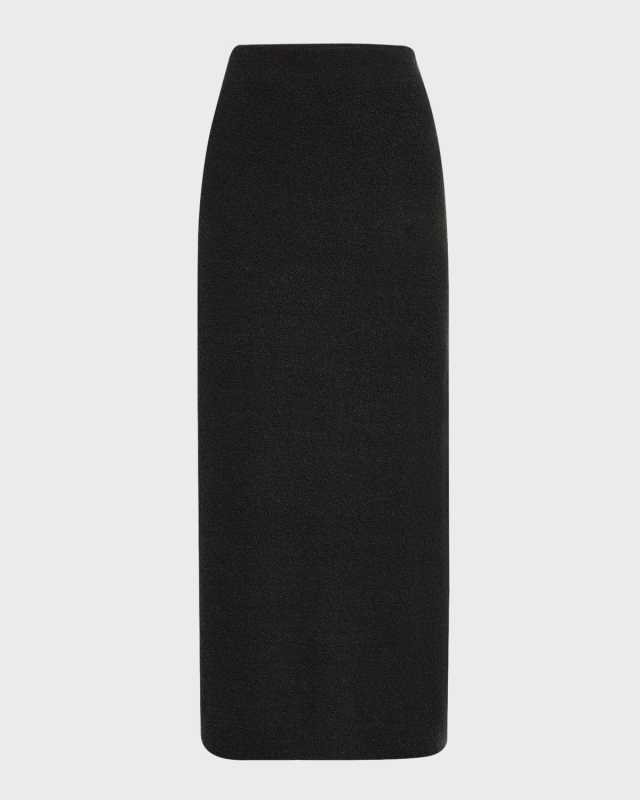 Alysia Straight Boucle Knit Midi Skirt